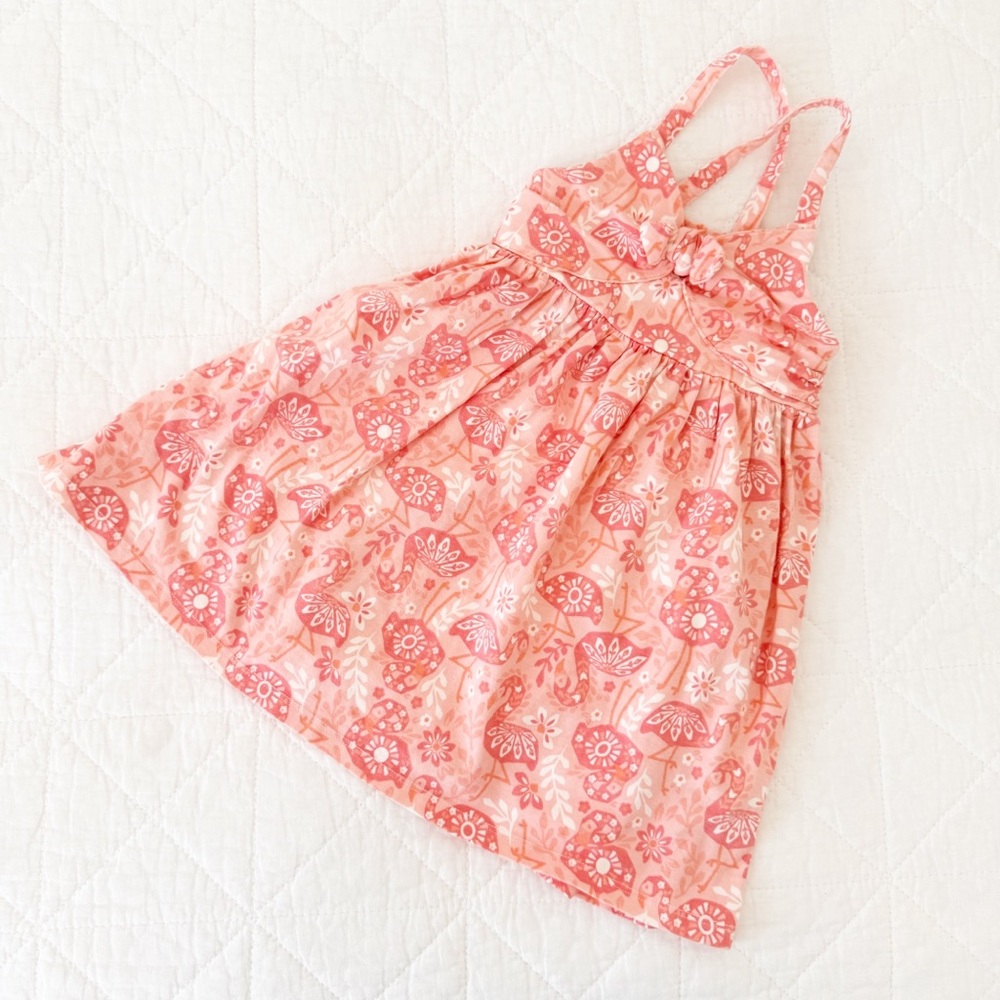 3T Tommy Bahama Kids Coral Pink Flamingo Casual Dress